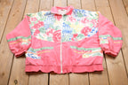 Vintage 1990s Southern Stitches Floral Graphic Windbreaker Jacket