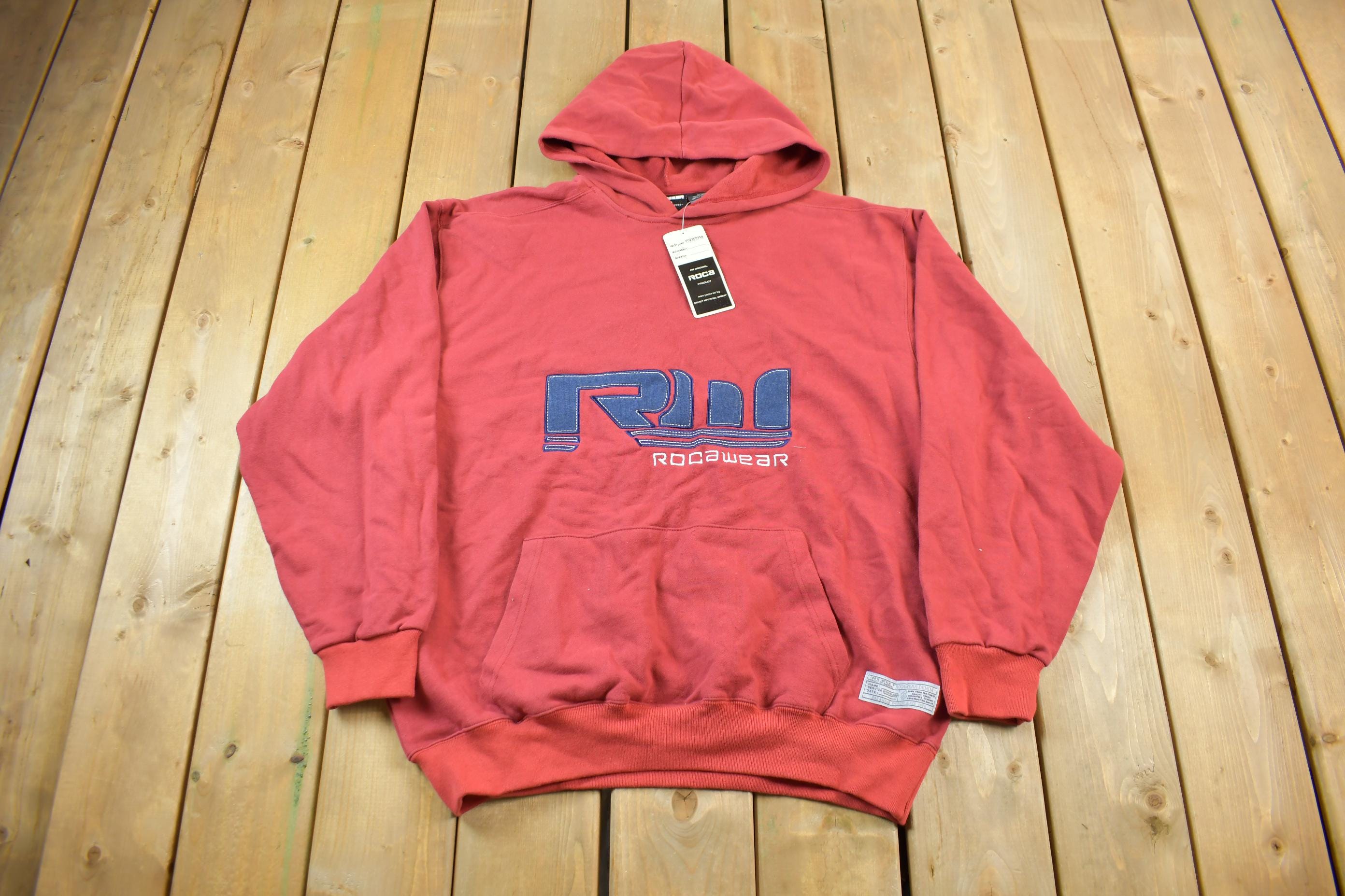 Vintage Deadstock Y2K Rocawear Embroidered Hoodie Size L