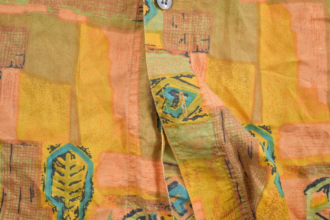 Vintage 1980s Tussah Silk Button Up Shirt