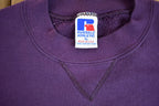Vintage 1990s Sunfaded Purple Russel Blank Crewneck Sweatshirt Made In USA - X- Large