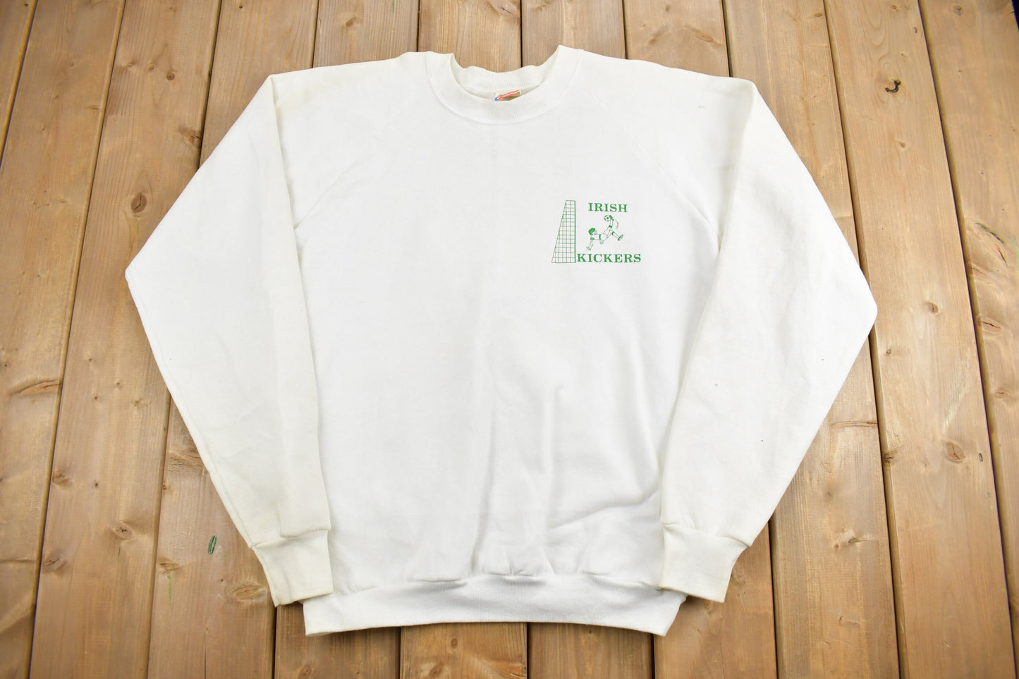 Vintage 1980s Irish Kickers Soccer Crewneck Sweatshirt / 80s Crewneck / Made In USA / Essential / Streetwear / 90s