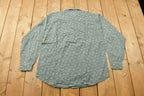 Vintage 1990s Pause Paisley Button Up Shirt / 1990s Button Up / Vintage Button Up / Basic Button Up / Paisley Pattern / Paisley Button Up
