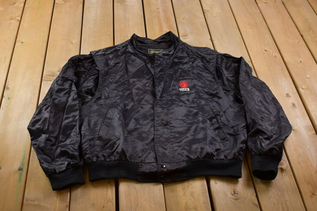 Vintage 1990s Matco Tools Satin Bomber Jacket