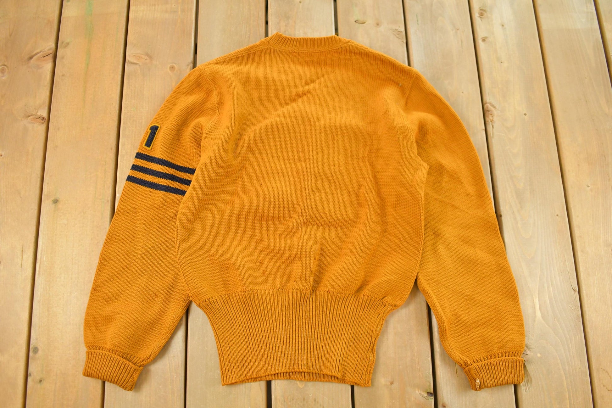 Vintage 1940s Nelson Knitting Mills of Duluth Collegiate Varsity Style Knit Sweater Men's Small