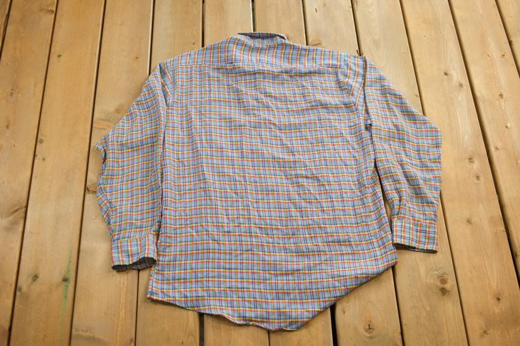 Vintage 1960s Cumberland Flannel Check Button Up Shirt  1960's Button Up  Vintage Flannel  Made In USA  Pattern Button Up  Bud Berma