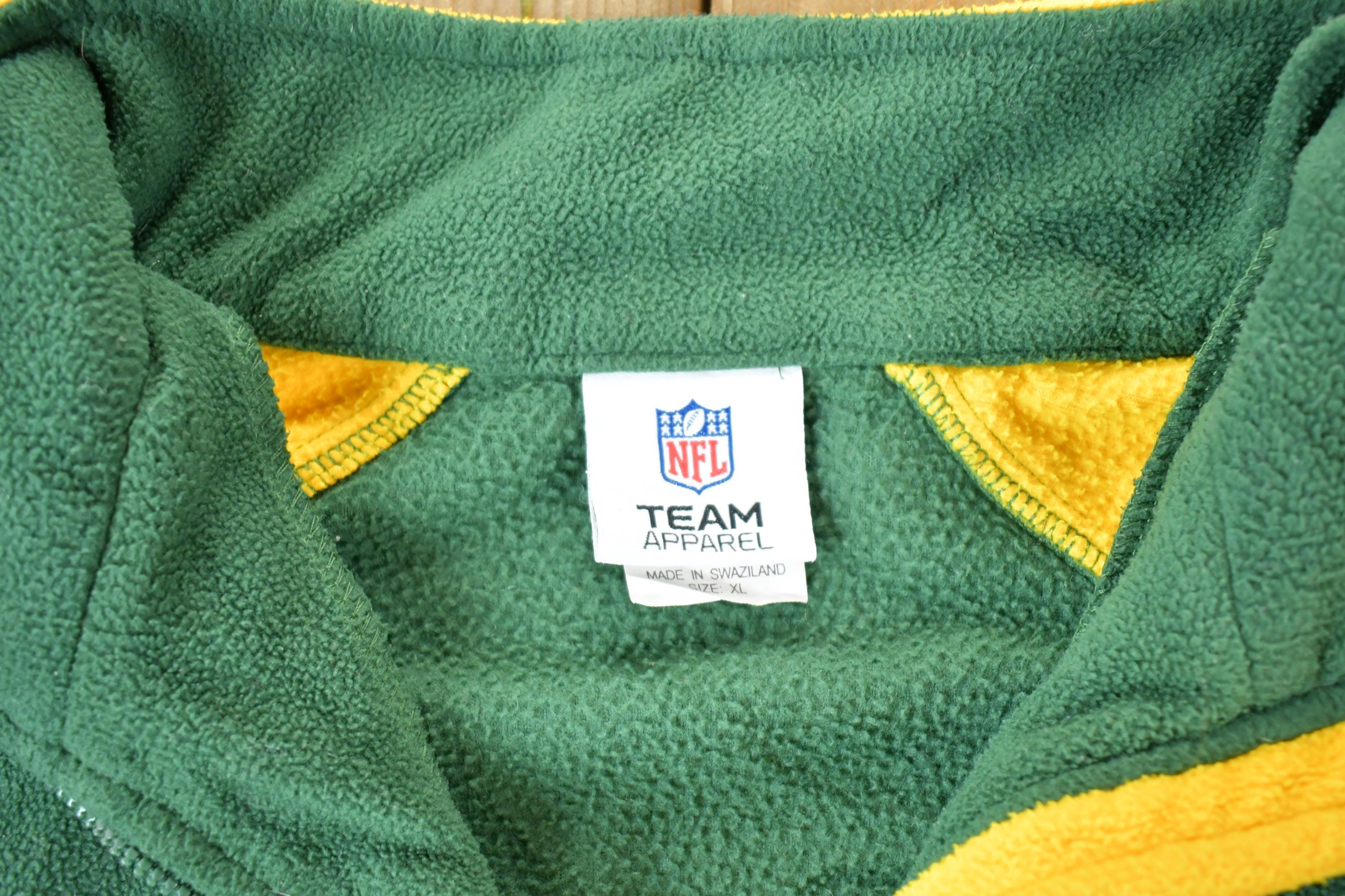 Vintage 1990s Green Bay Packers Quarter Zip Fleece Sweater