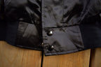 Vintage 1980s Treasure Island Mirage Embroidered Snap Button Satin Jacket Made In USA