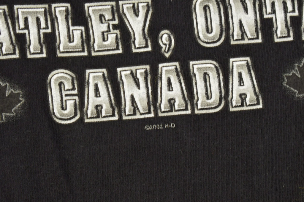 Vintage 2002 Robinson Harley Davidson Wheatley Ontario Canada T-Shirt