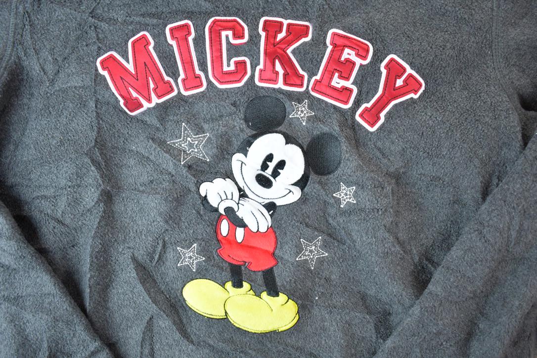 Vintage 1990s Mickey Mouse Disney Fleece Embroidered Crewneck
