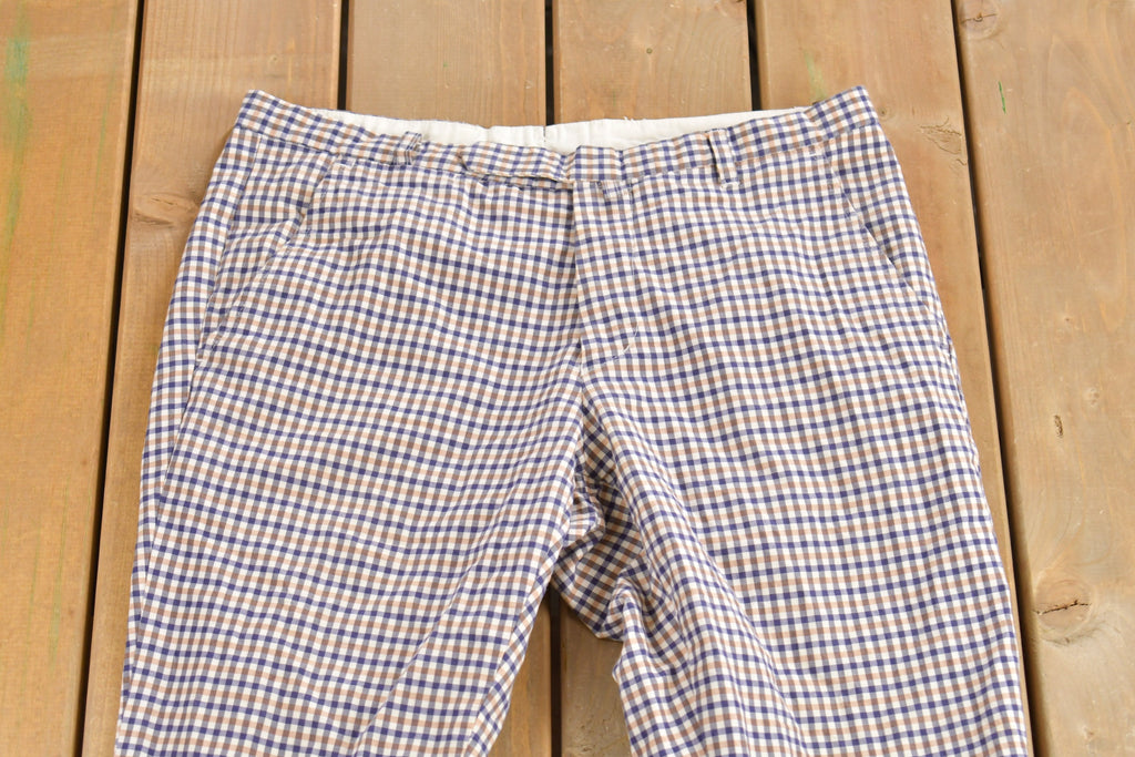 Vintage 1980's Alessandro Gherardeschi Plaid Trousers Size 34 x 33