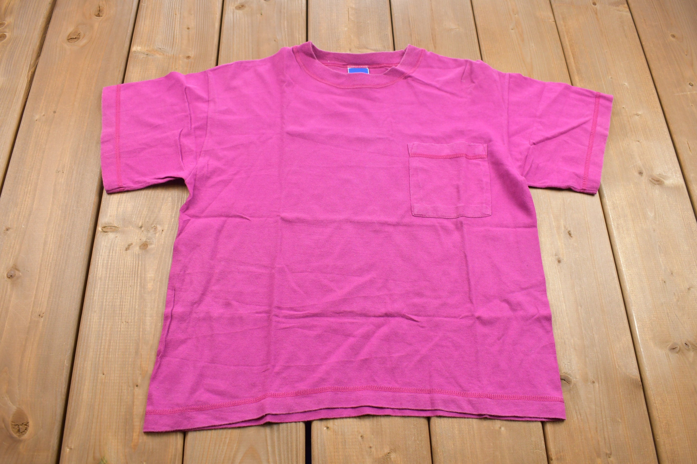 Vintage 1990s Blank Pink Shirt Graphic T Shirt