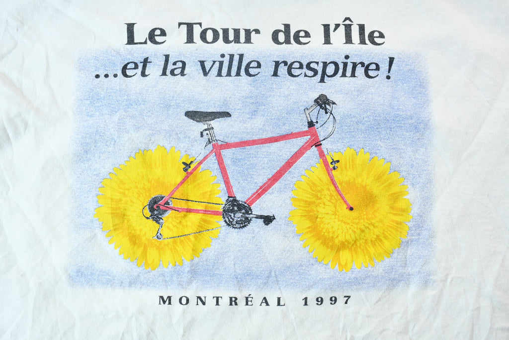 Vintage 1997 Montreal Tour of the Island Bike Ride Graphic T-Shirt