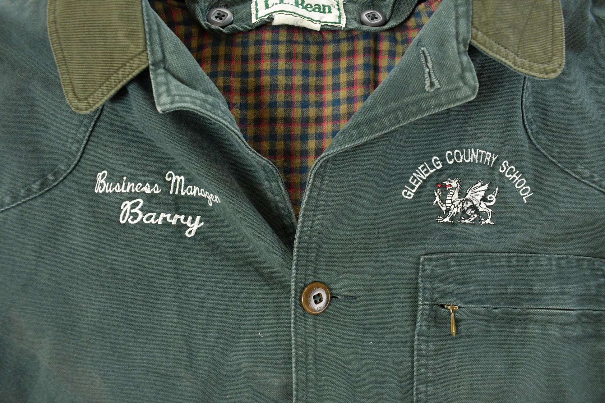 Vintage 1990s L.L. Bean Plaid Lined Barn Chore Jacket Men's XL