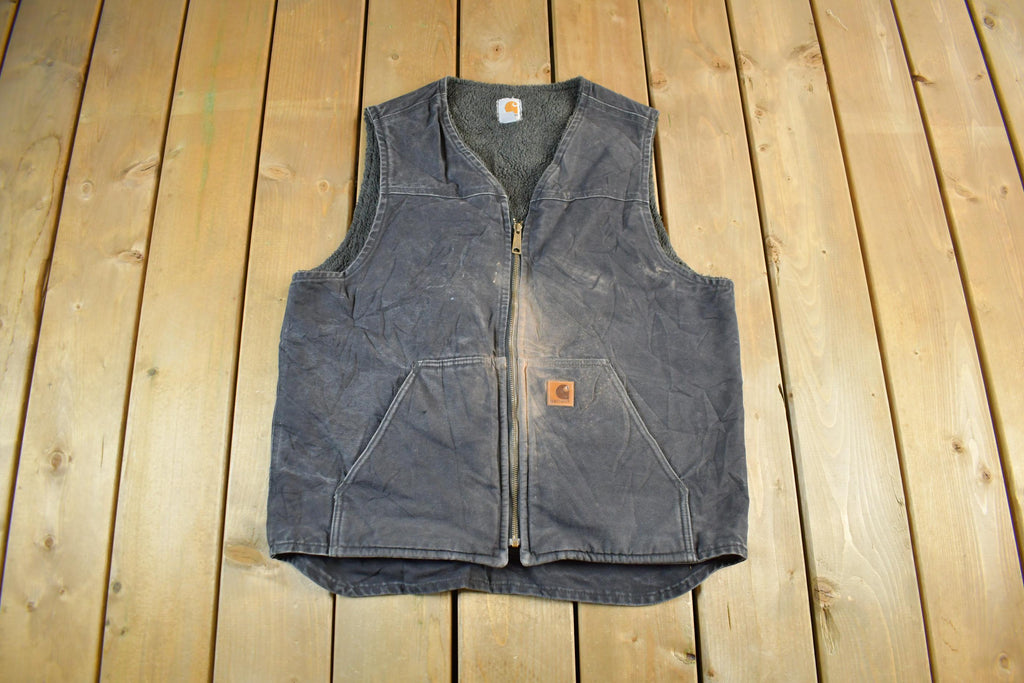 Vintage 90s Carhartt Sherpa Lined Work Vest - Mens Large Tall