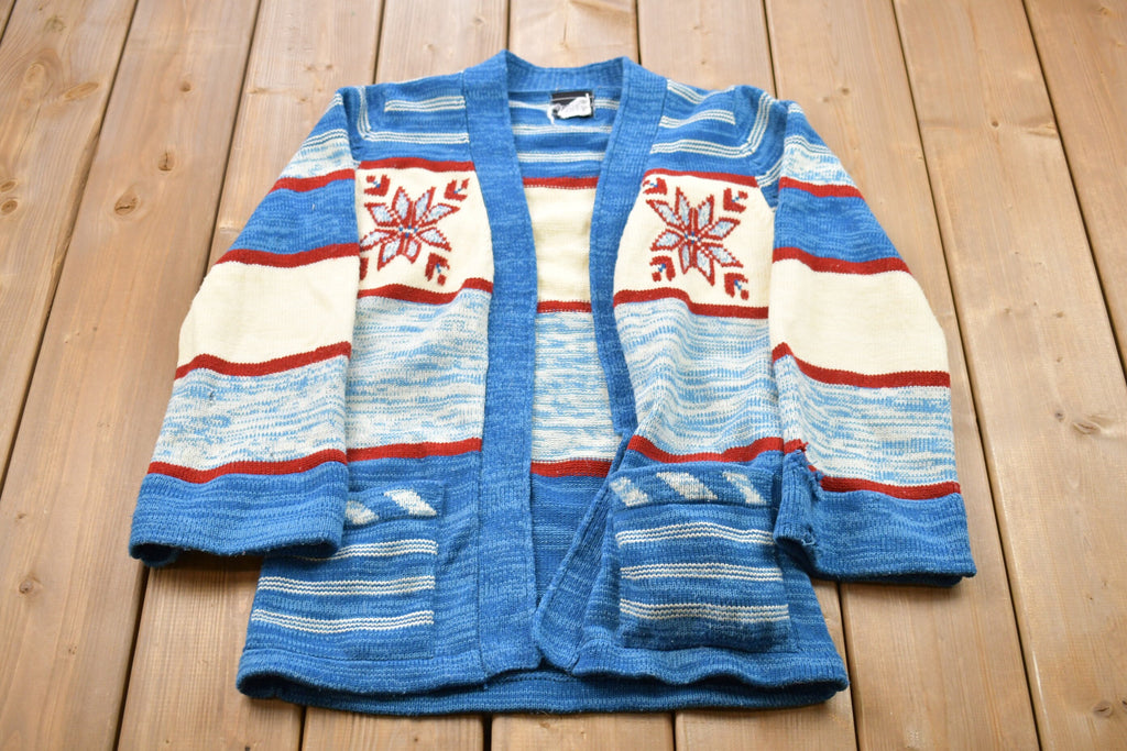 Vintage 1980s Monarch Knits Knitted Cardigan Sweater