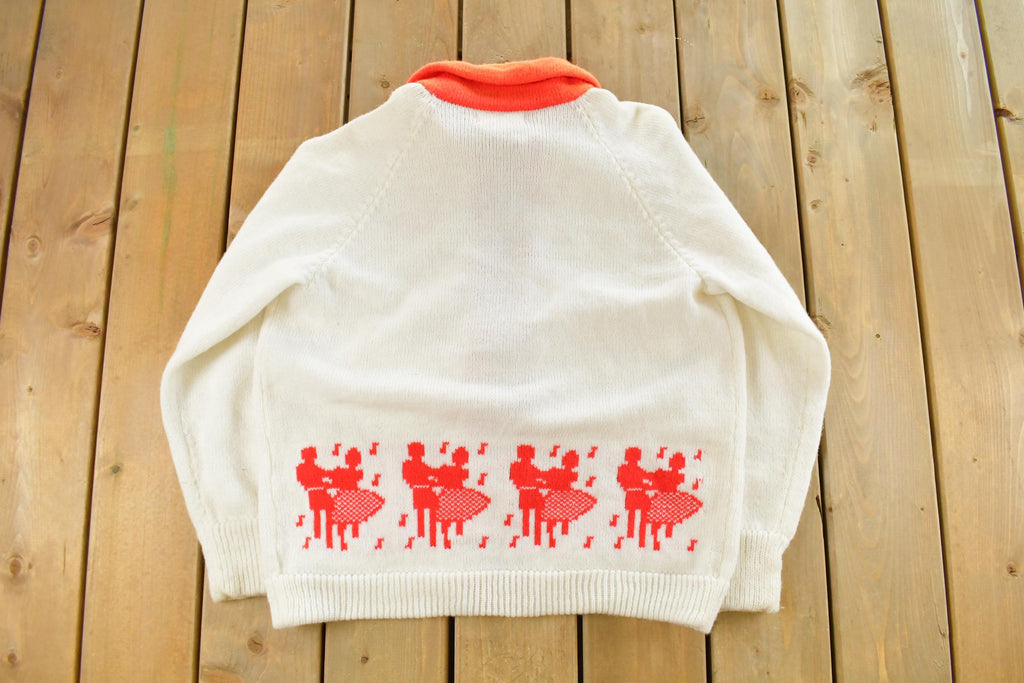 Vintage 1960s Creative Knits By Judy Graf Knit Full Zip Sweater Women's Medium /