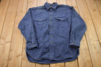 Vintage 1990s Eddie Bauer Blank Button Up Shirt  1990s Button Up  Vintage Flannel  Basic Button Up  Vintage Eddie Bauer