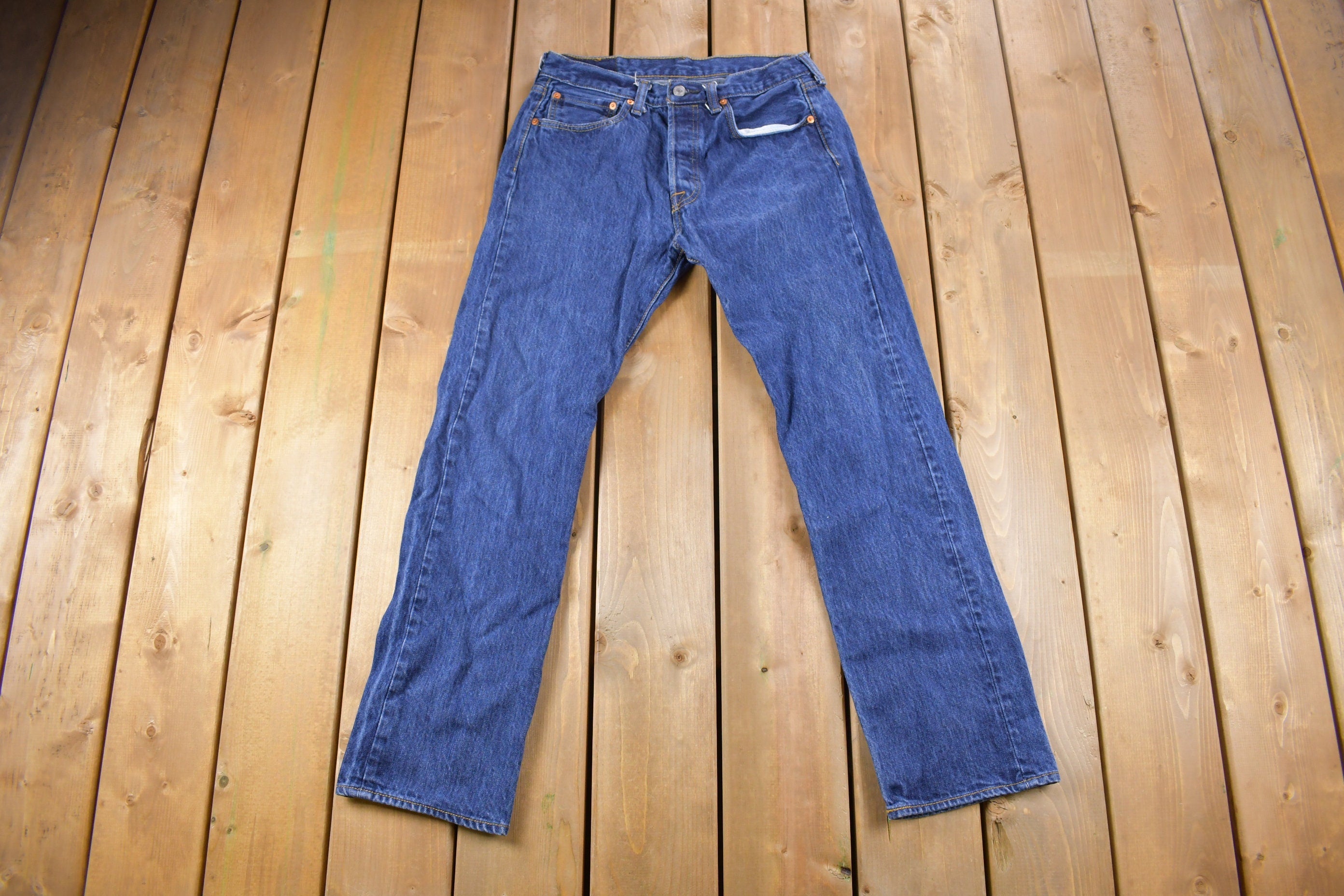 Vintage 1990s Levi's 501 Red Tab Denim Jeans Size 29 x 30