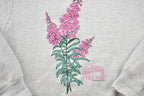 Vintage 1991 Alaska Fire Weed Flower Graphic Crewneck Sweater