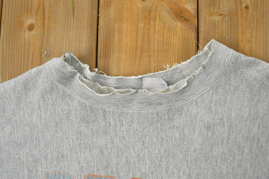Vintage 1990s Chicago Bears Distressed Logo 7 Reverse Grain University Collegiate Crewneck