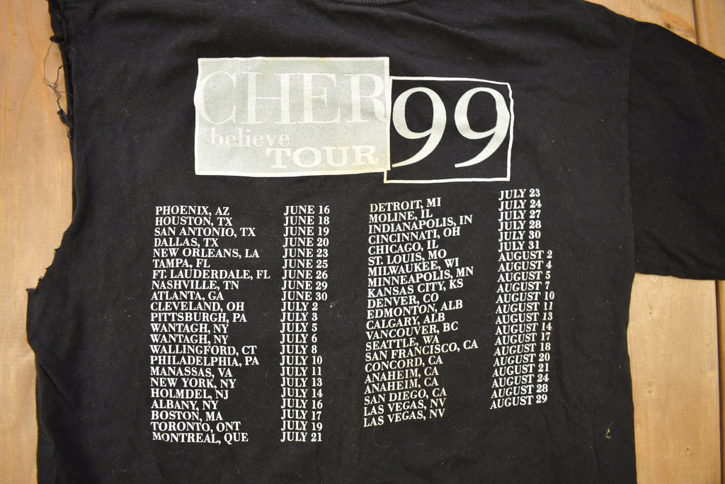 Vintage 1999 Cher Believe Tour Chopped Band T-shirt