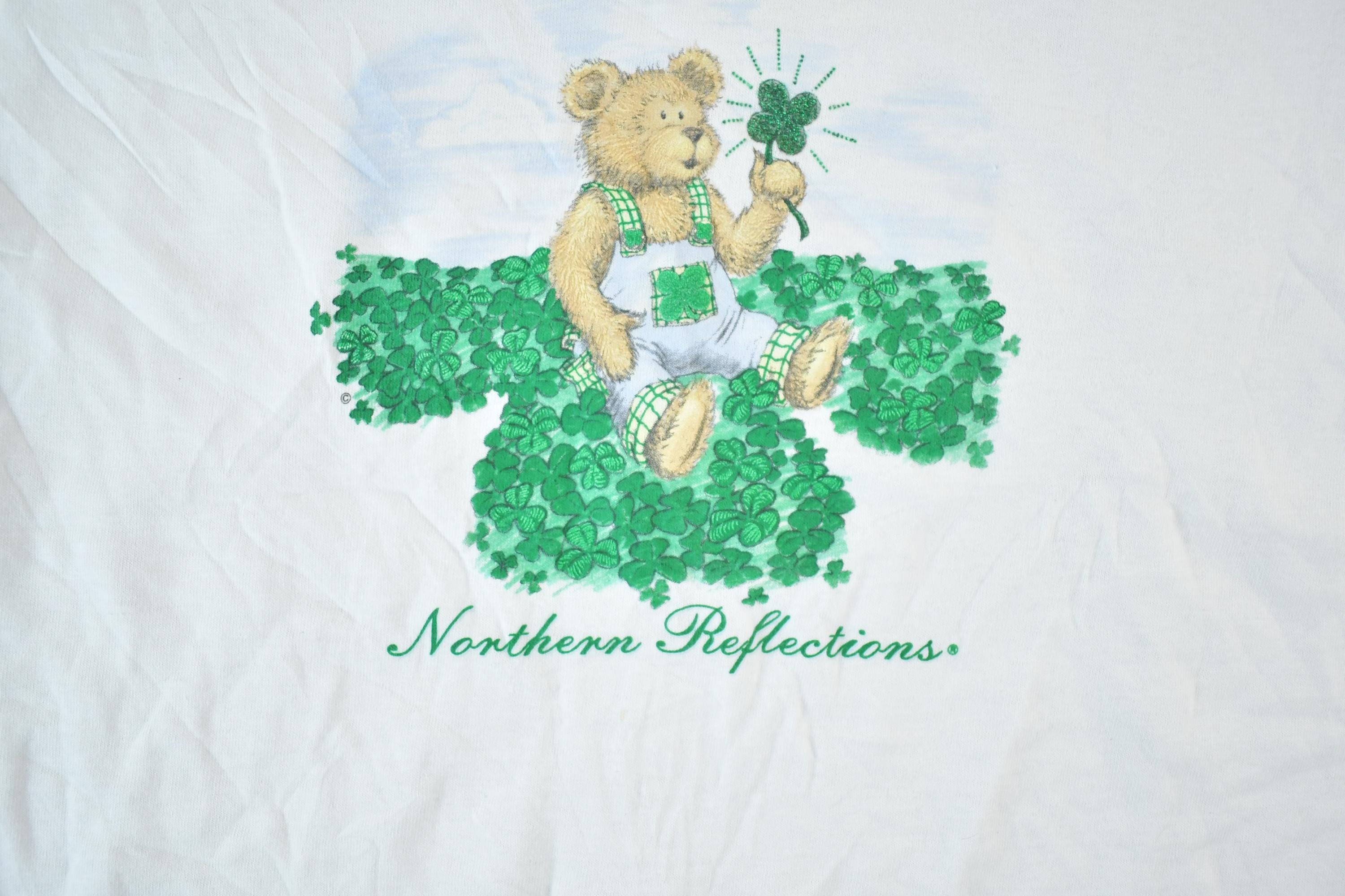Vintage 1990s Northern Reflections Lucky Teddy Souvenir Single Stitch Graphic Print T-Shirt Made In USA