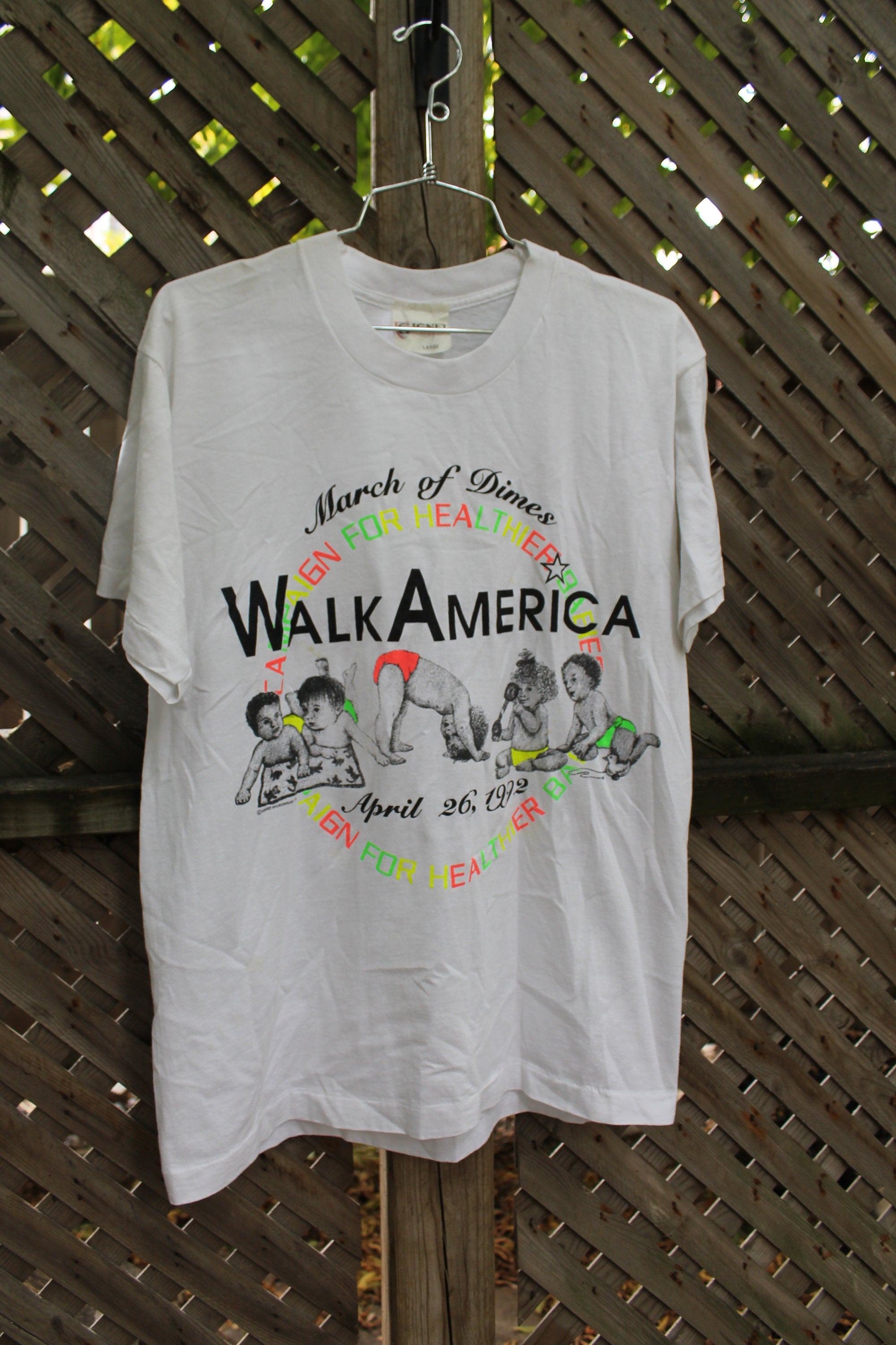 Vintage 1992 Walk America March Of Dimes T Shirt