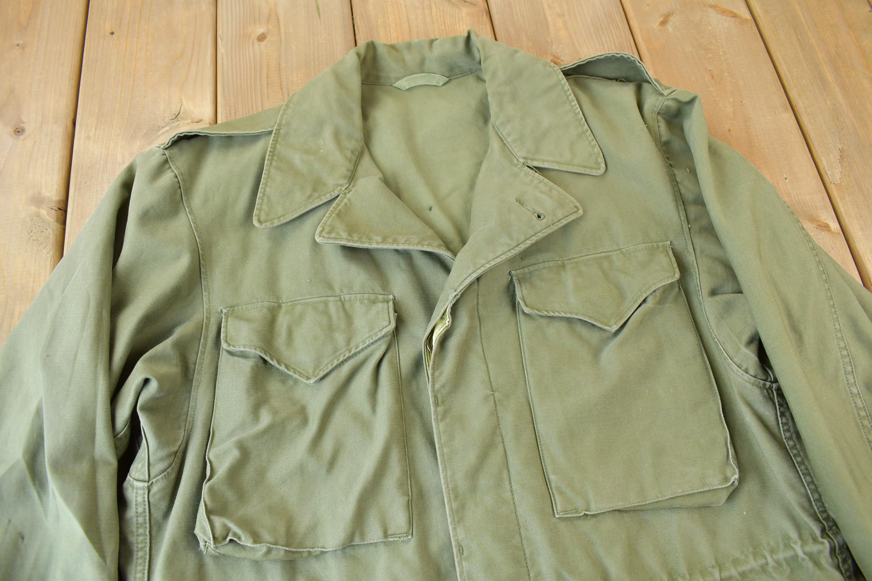 Vintage 1960s Military Field Coat Size 36R