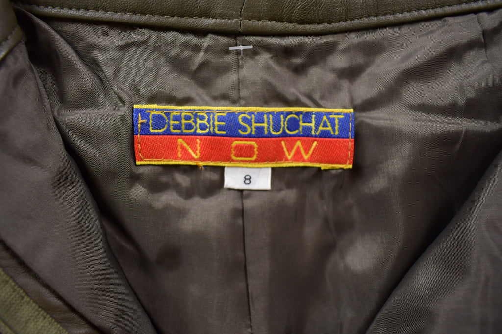 Vintage 1990's Women's High Waist Brown Leather Pants Size 26 x 30