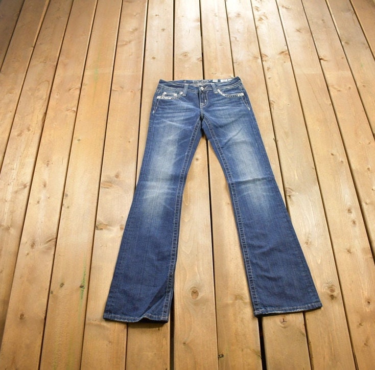 Vintage Y2K Miss Me Bedazzled Low Rise Jeans Size 26x31