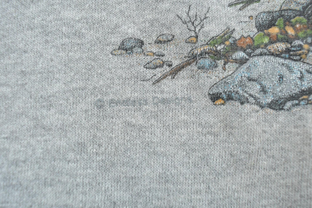 Vintage 1990s Deer Nature Animal Graphic Print Crewneck Sweatshirt Men's 2XL