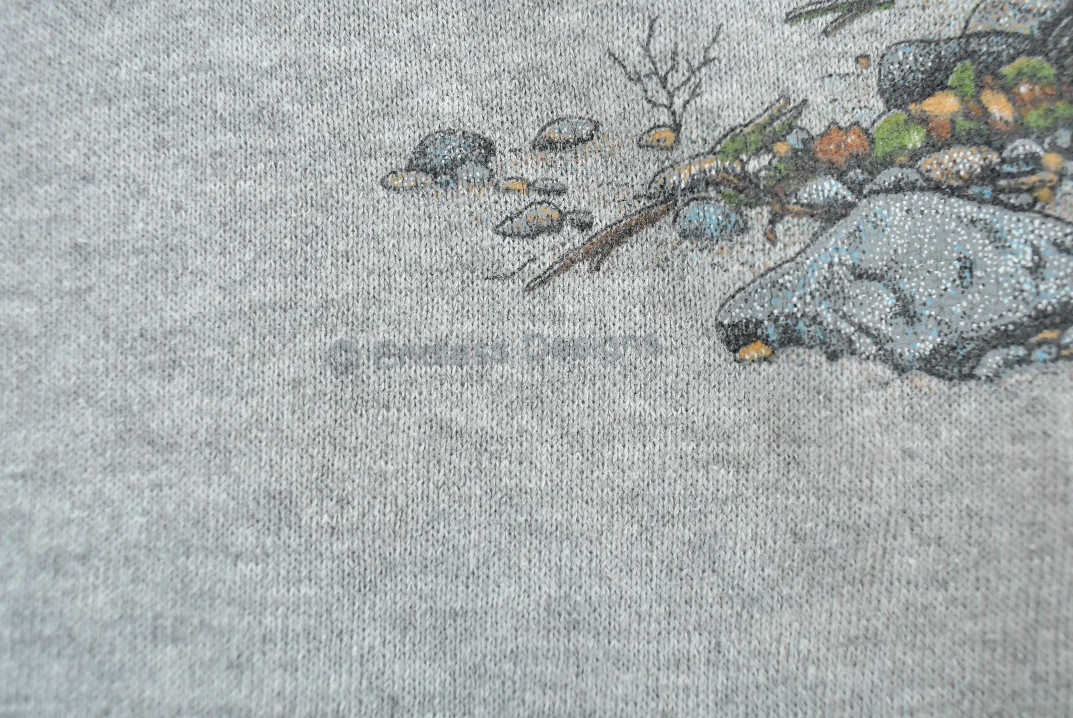 Vintage 1990s Deer Nature Animal Graphic Print Crewneck Sweatshirt Men's 2XL