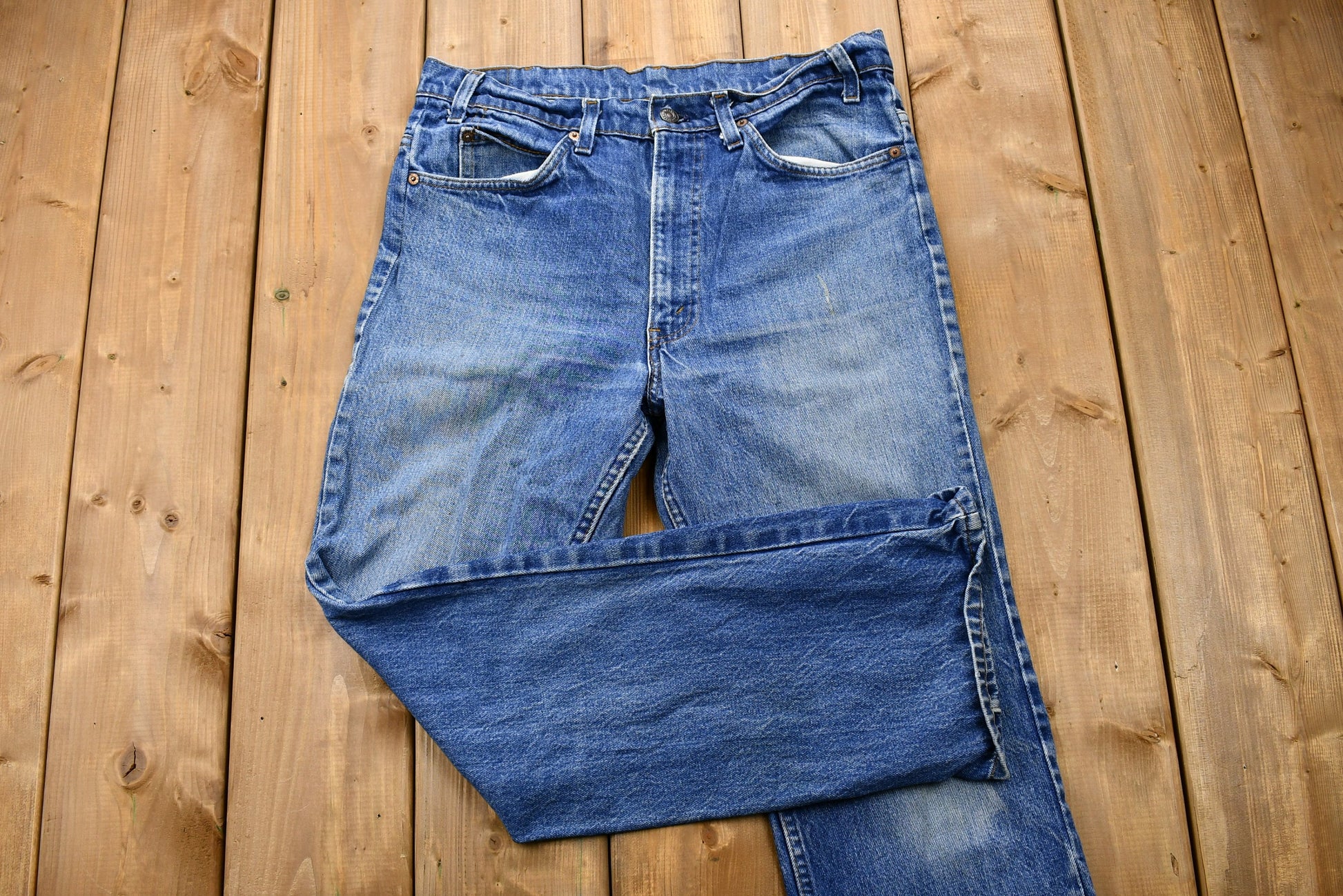 Vintage 1980s Levi's Orange Tab Mid-Wash Bootcut Jeans