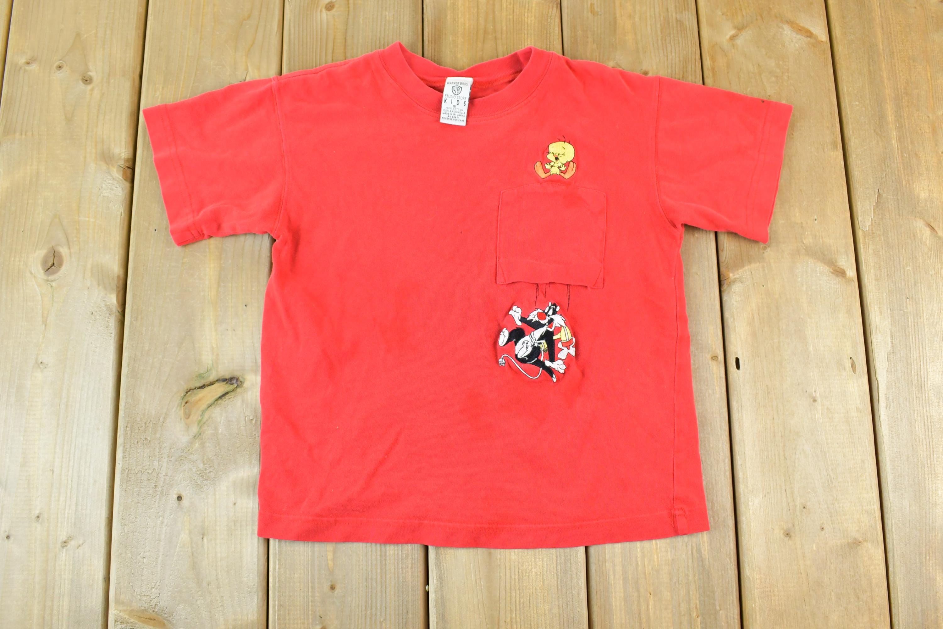 Vintage 1990s Sylvester And Tweety Bird Cartoon Promo Youth T-Shirt