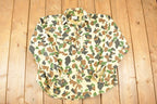Vintage 1970s Camo Button Up Shirt Men's L