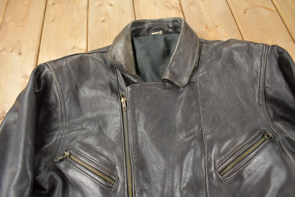 Vintage 1980sDark Brown Genuine Leather Women's Coat Size XL