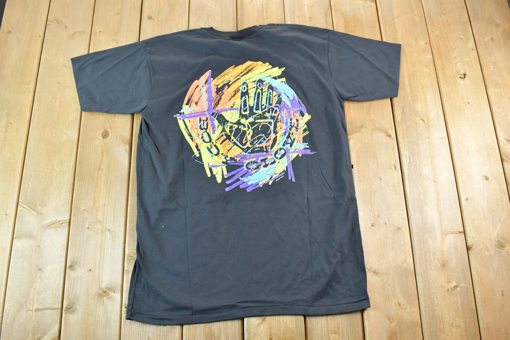 Vintage 1988 Body Glove All Over Print Neon Single Stitch Surfing T-Shirt