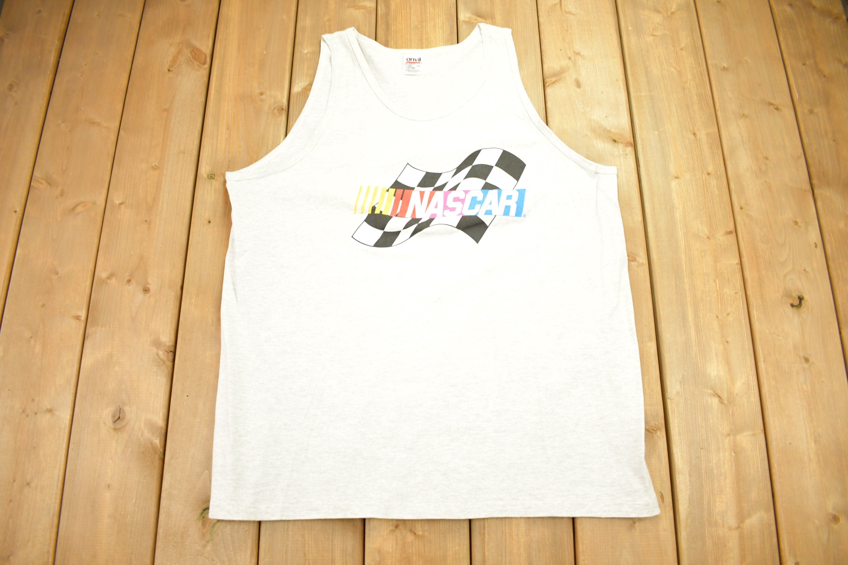 Vintage 1990s NASCAR Racing Single Stitch Tank Top Shirt