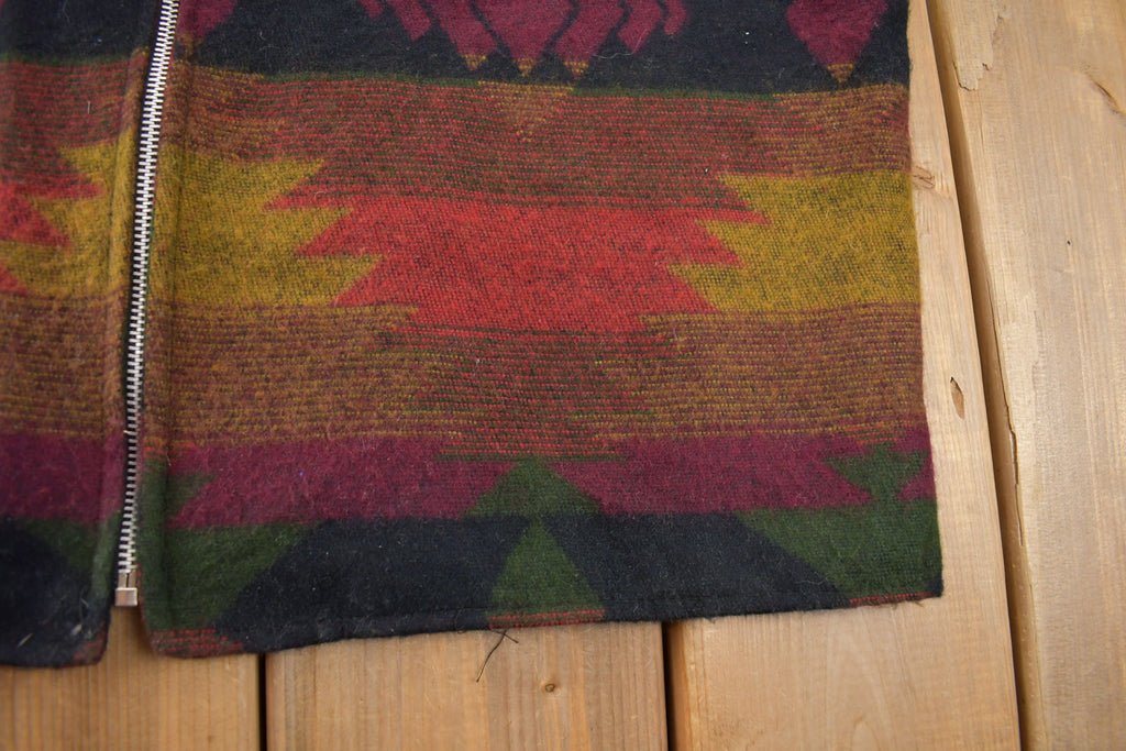 Vintage 1990s Attitudes Aztec Pattern Vest