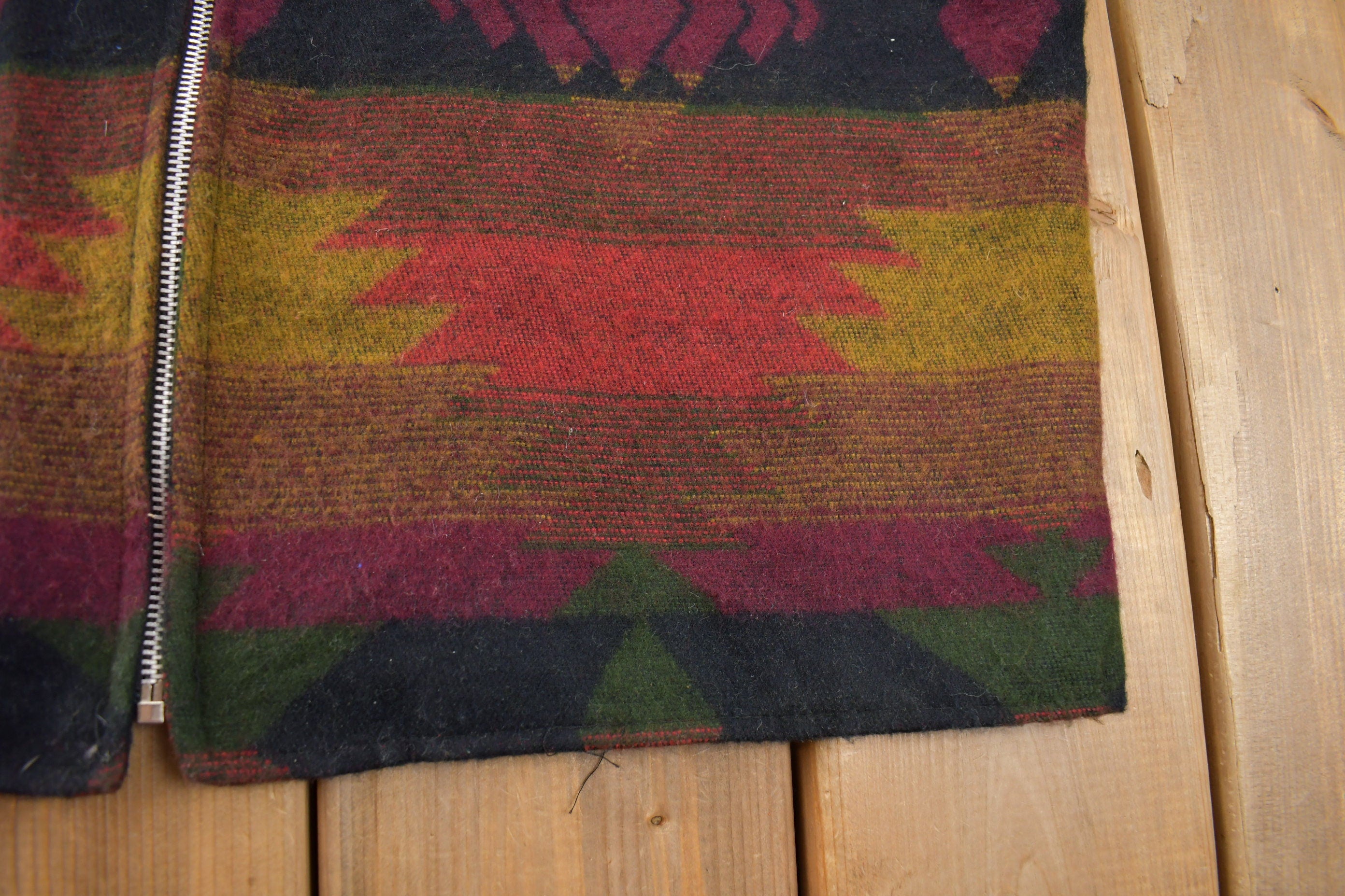 Vintage 1990s Attitudes Aztec Pattern Vest