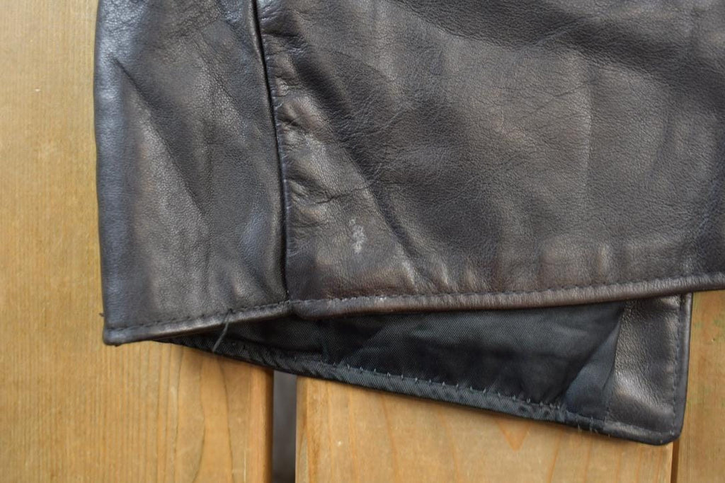 Vintage 1980s Schott Sportswear NYC Leather Vest