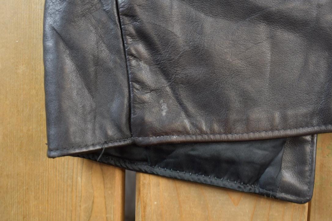 Vintage 1980s Schott Sportswear NYC Leather Vest