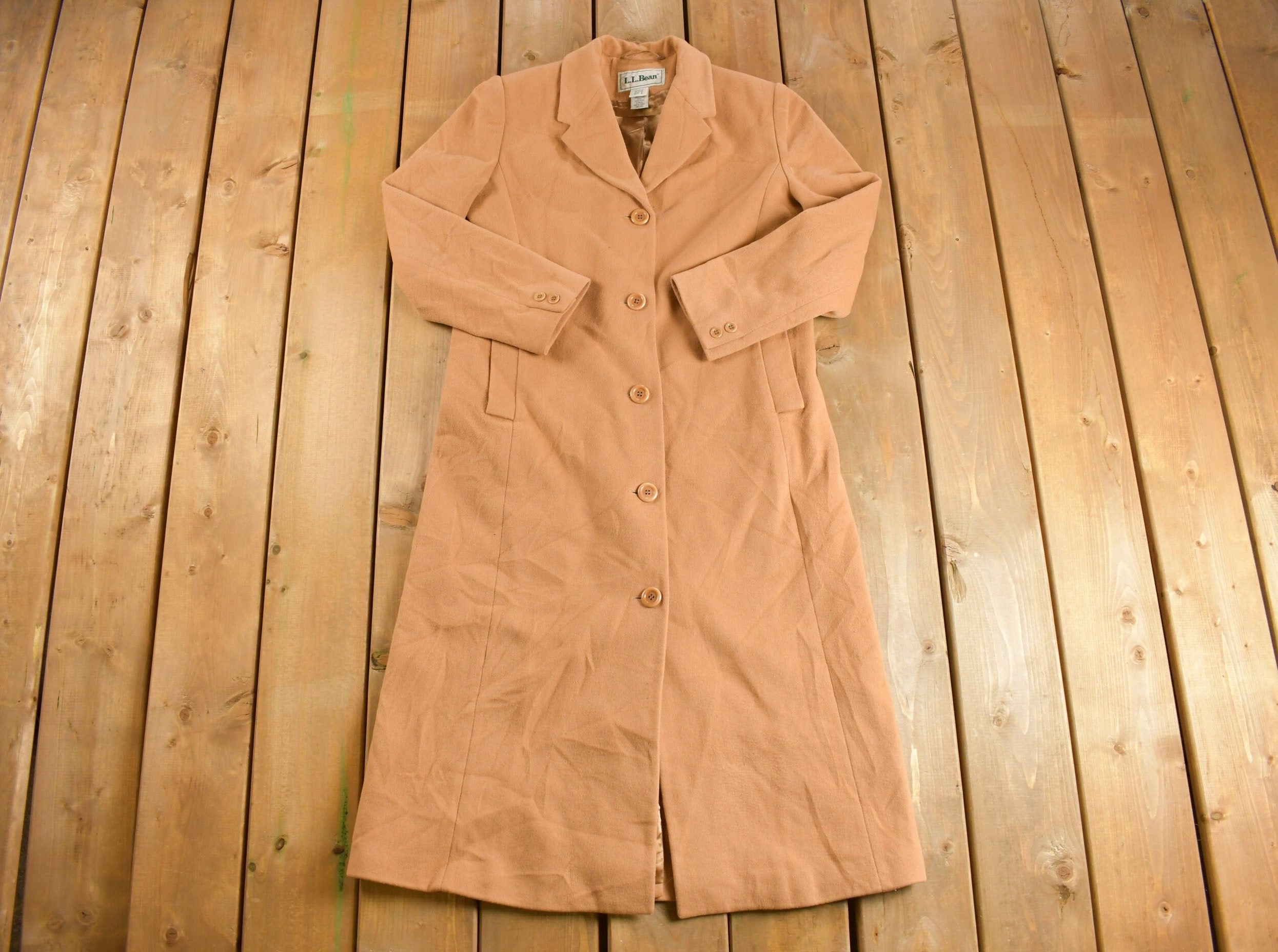 Vintage 1990s LL Bean Beige Wool Jacket