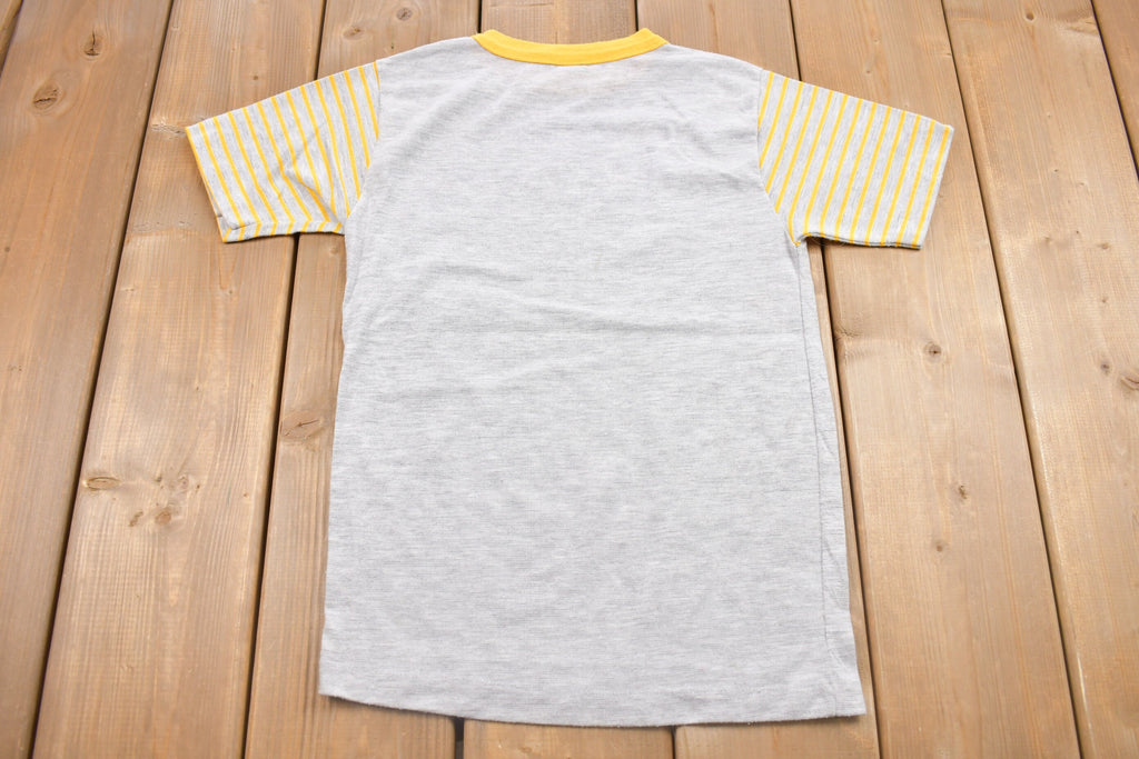 Vintage 1980s Striped Sleeves T Shirt