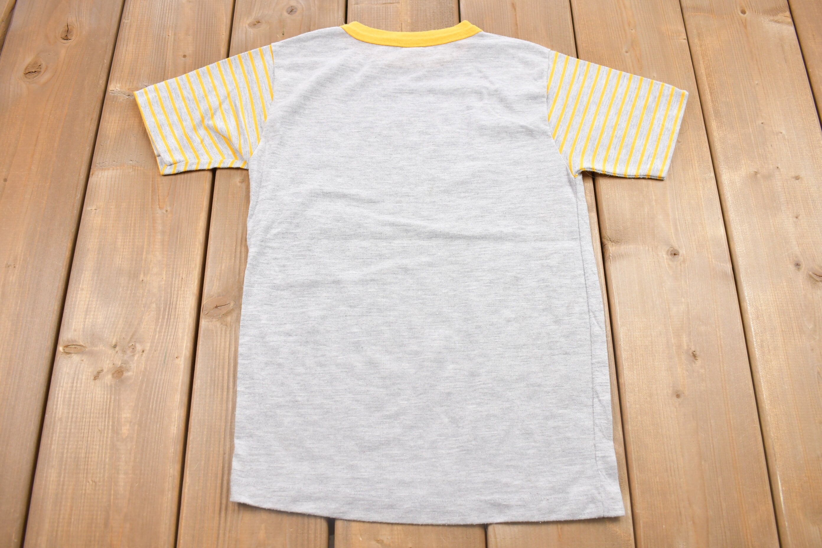 Vintage 1980s Striped Sleeves T Shirt