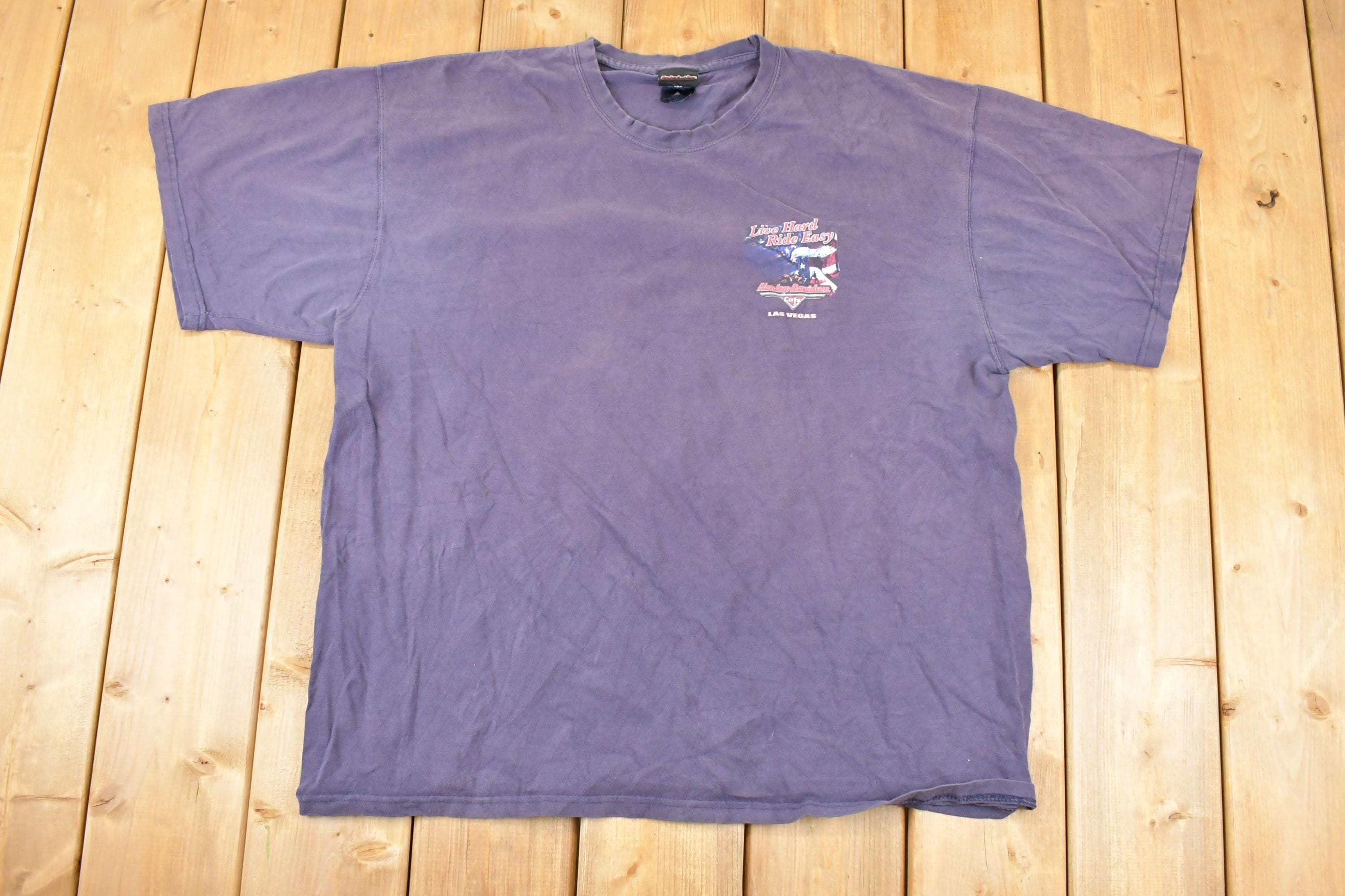 Vintage Y2K Harley Davidson Motorcycles Las Vegas Biker T-Shirt Men's XL
