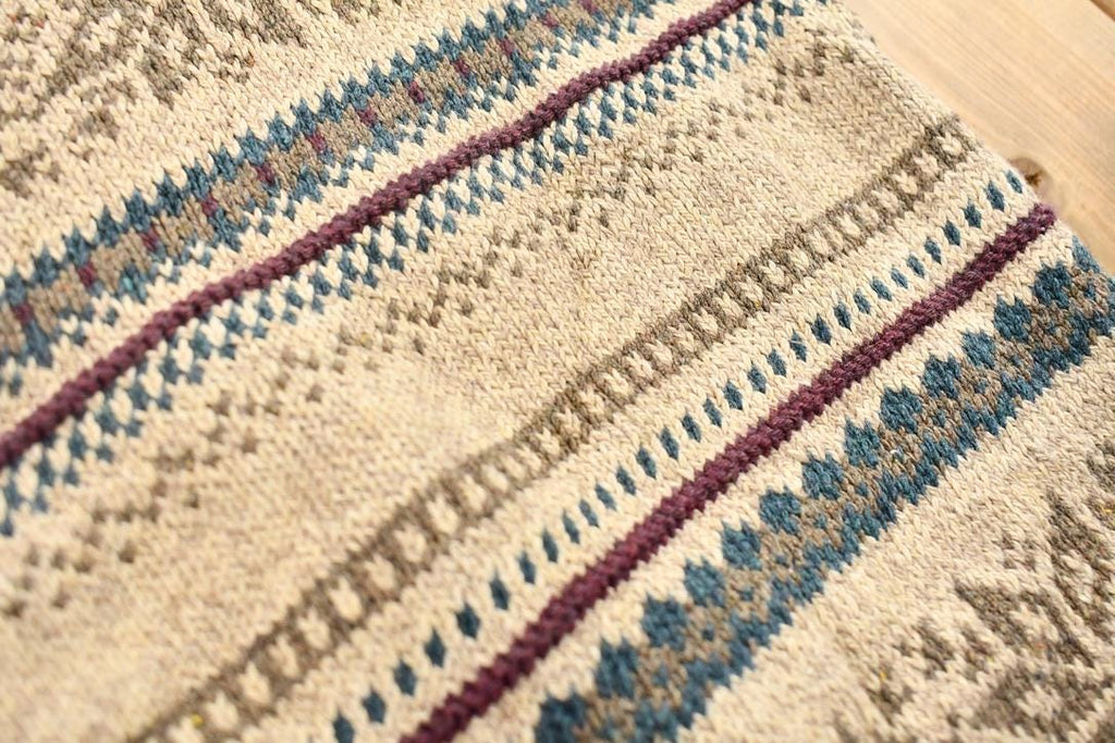 Vintage 1990s Falls Creek Striped Winter Pattern Knit Crewneck Sweater
