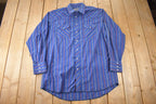 Vintage 1990s Wrangler Western Shirts Pearl Snap Button Up Rodeo Shirt Size XL