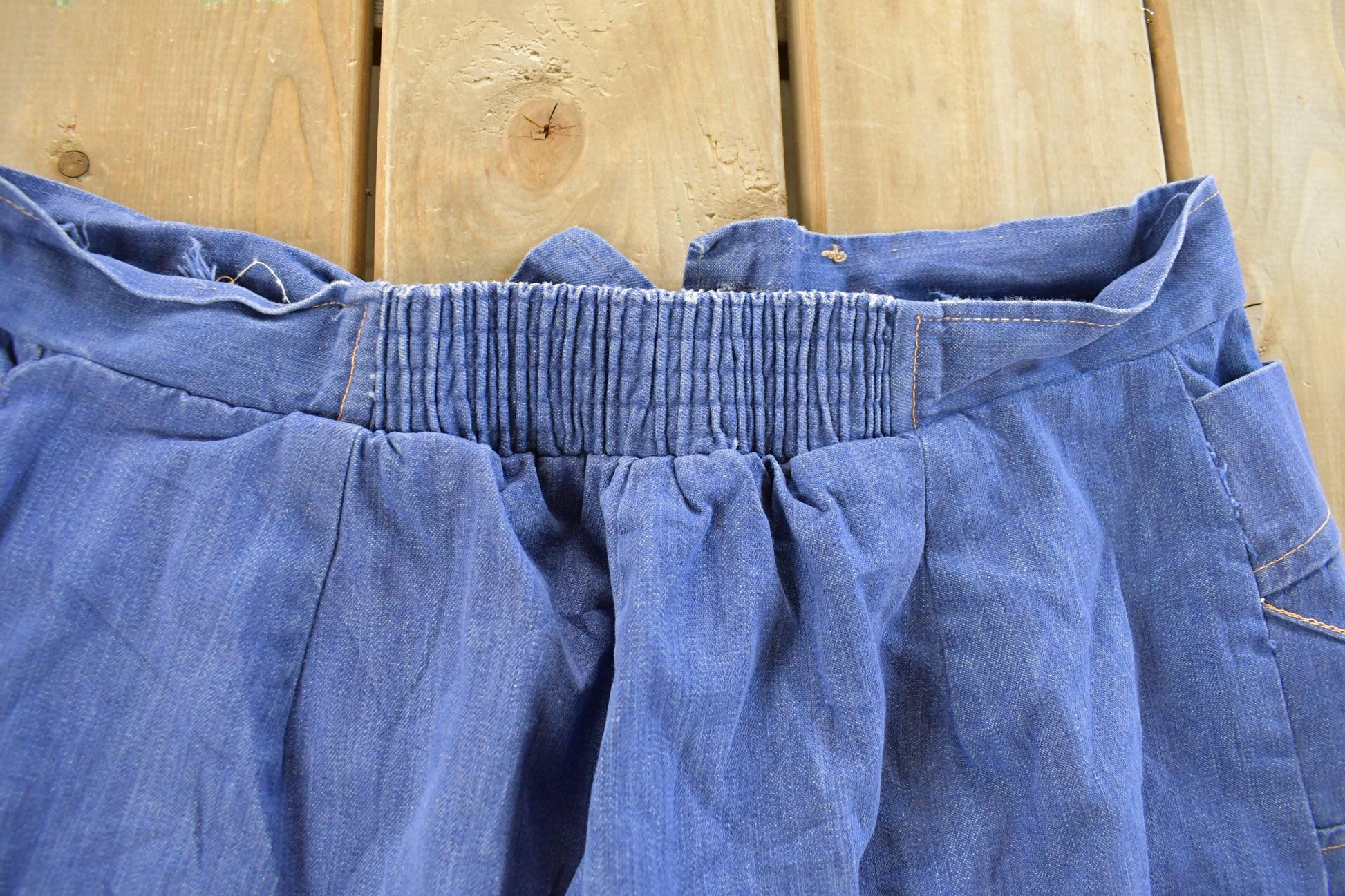 Vintage 1970s Bell Bottom Baggy Denim Jeans Men's 33 x 30