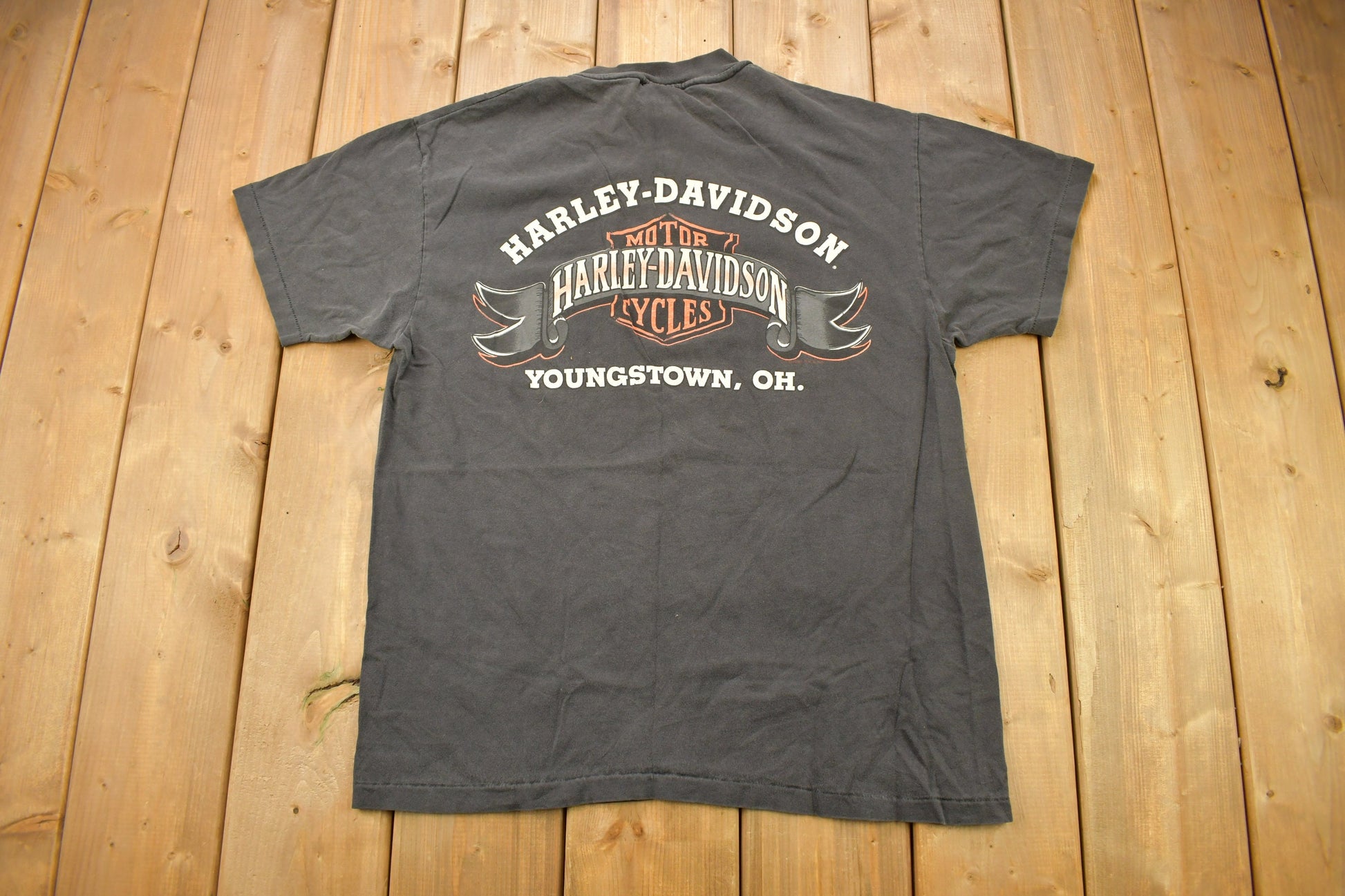Vintage 1987 Harley Davidson Youngstown Ohio T-Shirt / Single Stitch / Made In USA / Biker Tee / Souvenir T Shirt